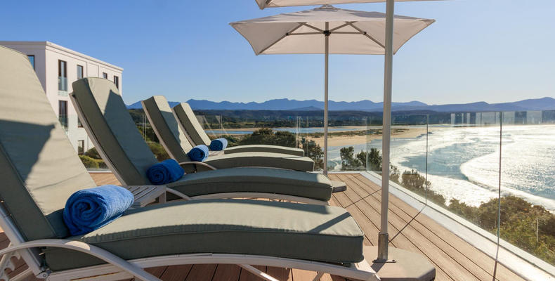 Blue Wing Loungers and Sundeck