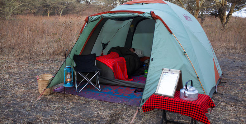 Tent interior 