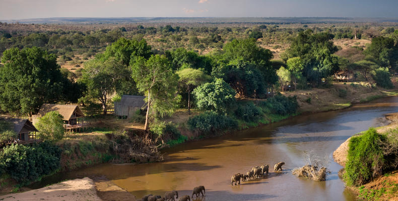 Pafuri Camp from the air