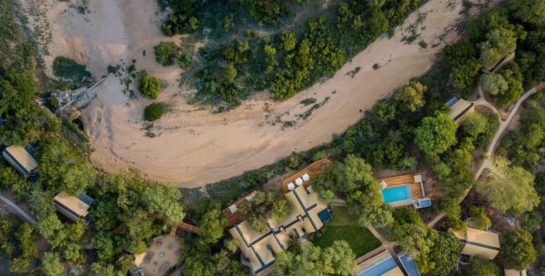 Aerial of Main Lodge 