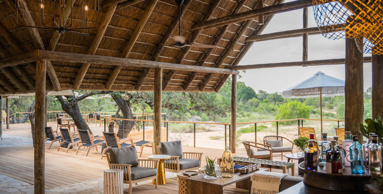 Main lodge deck and seating 