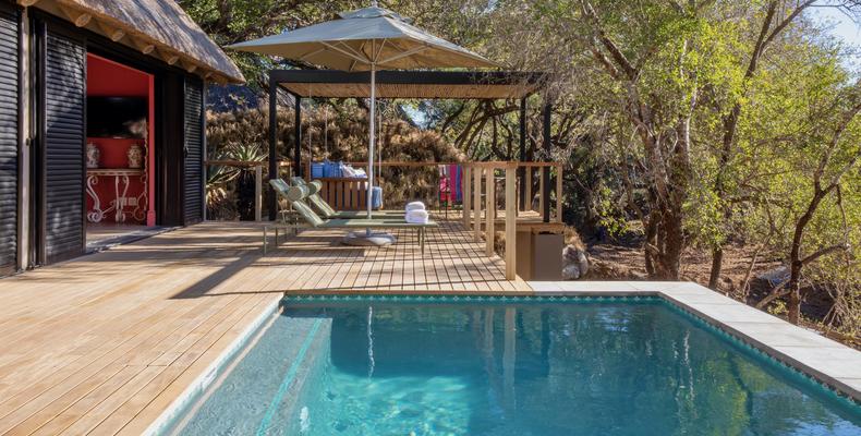 Luxury Suite's private deck at Waterside