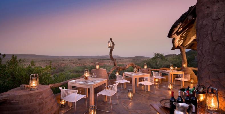 Star deck dining setup