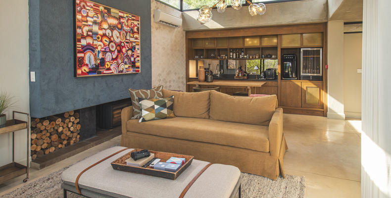 Lion Sands Ivory Lodge - Suite lounge