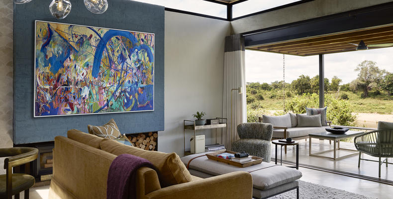 Lion Sands Ivory Lodge - Suite - Private Lounge