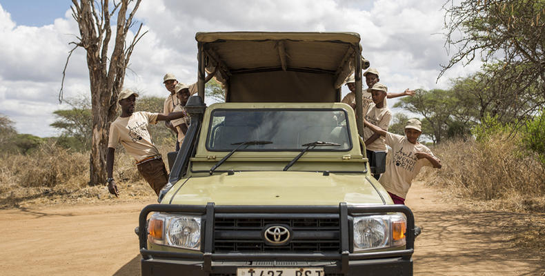 Oliver's - Positive Impact Twende Porini kids about to go on their first game drive