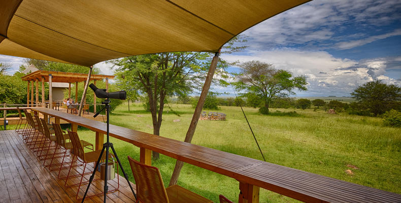 Sayari -deck with viewing area and scope to search for wildlife in the wilderness beyond