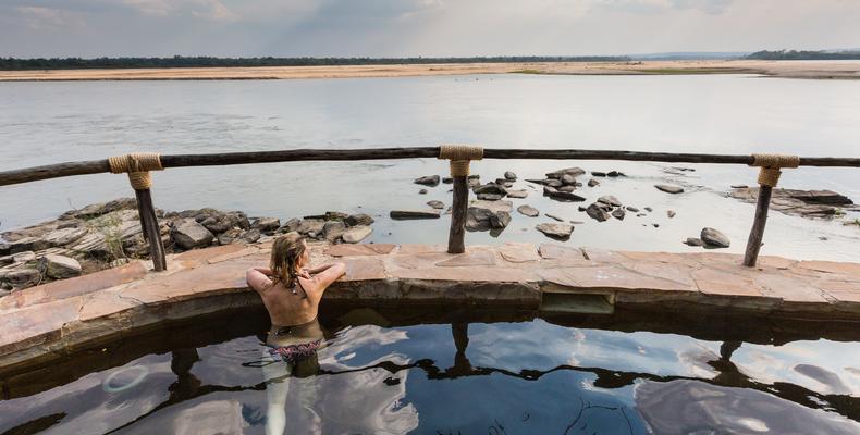 Pool overlooking the river