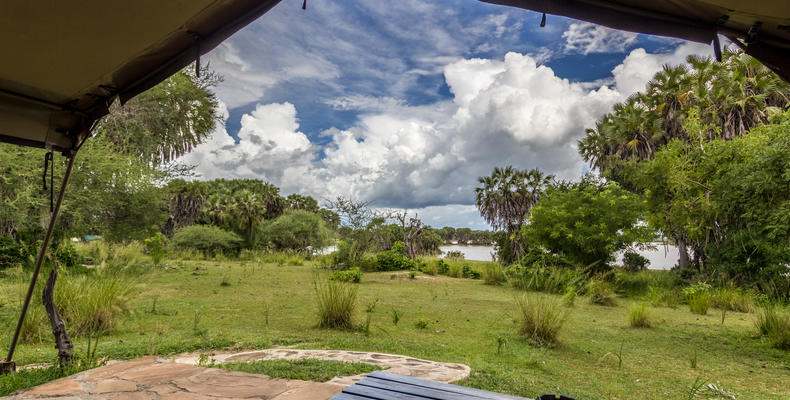 View by the tent