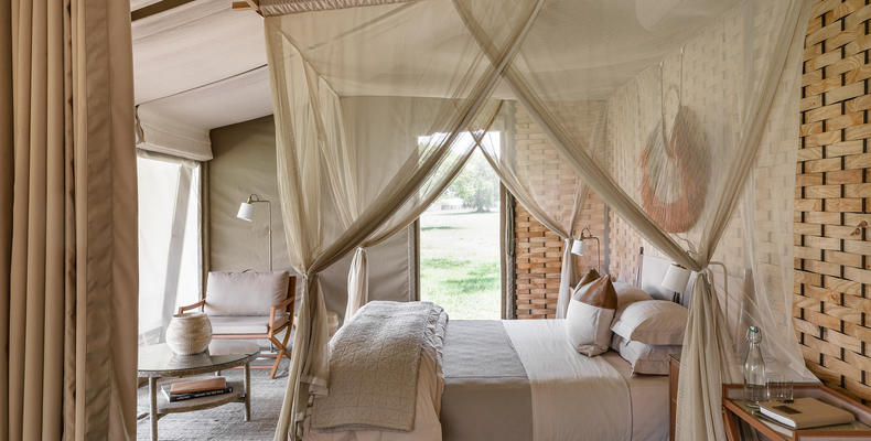 Singita Sabora Tented Camp - Bedroom in Suite