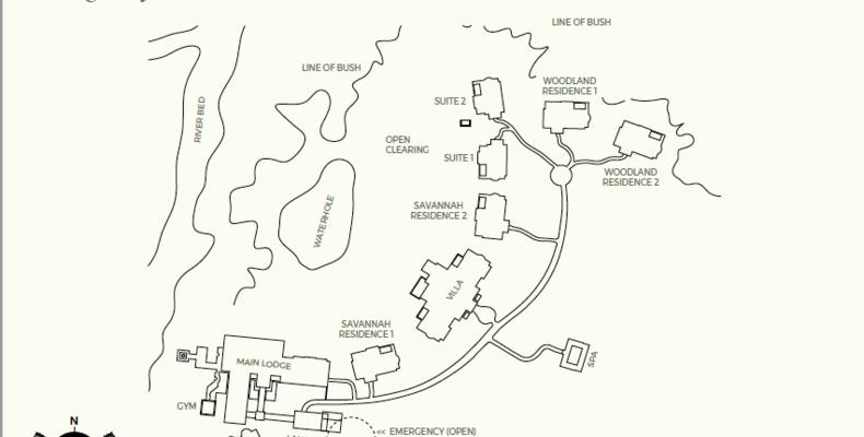 Monwana Lodge layout
