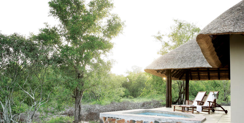 The private plunge pool and verandah of the Remote Suite