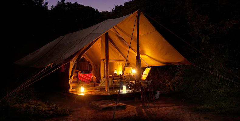 Tent by night
