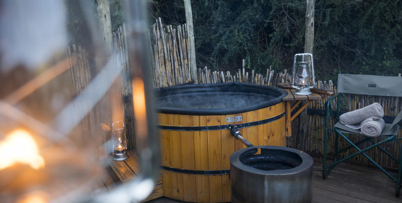 Wood-fired hot tub