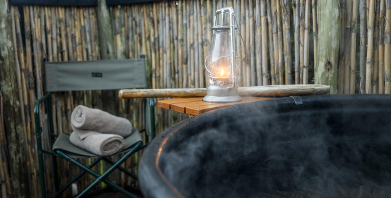 Wood-fired hot tub