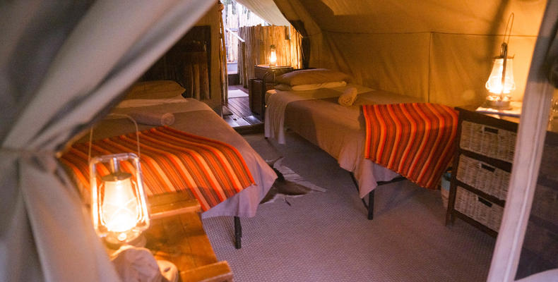 Tent interior