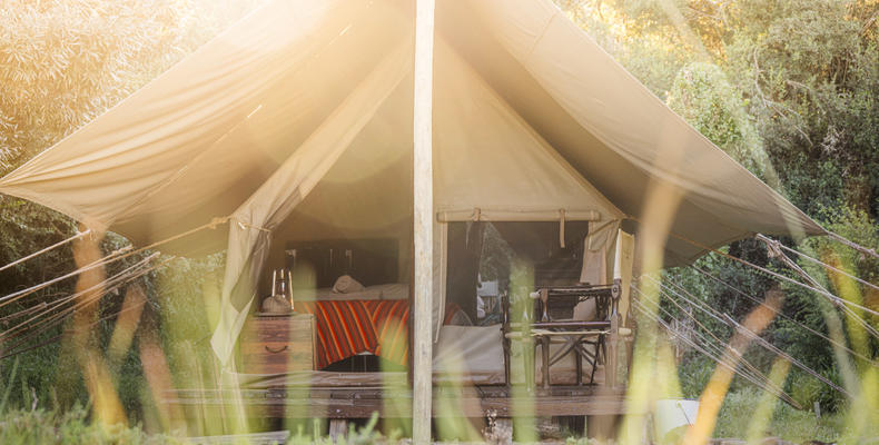 Private bush tents