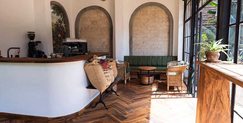 Coffee house at Giraffe Manor