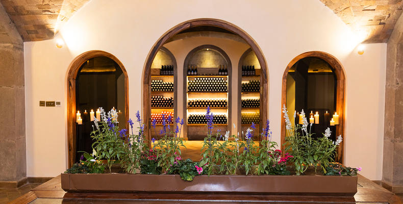 Wine cellar at Giraffe Manor