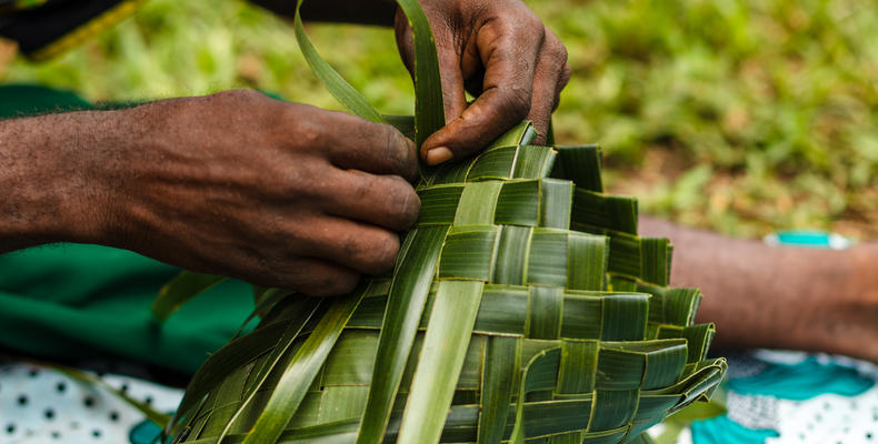 Palm weaving