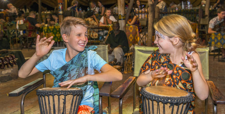 Kids loving the drumming