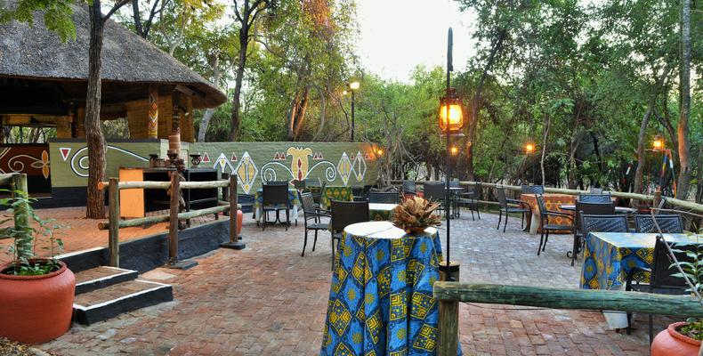 Outside patio at the Boma