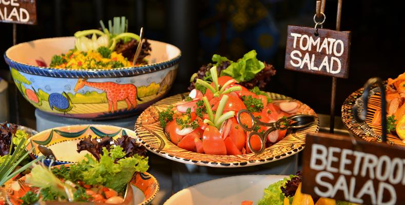 Variety of salads