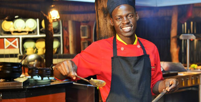 Boma chef at buffet section