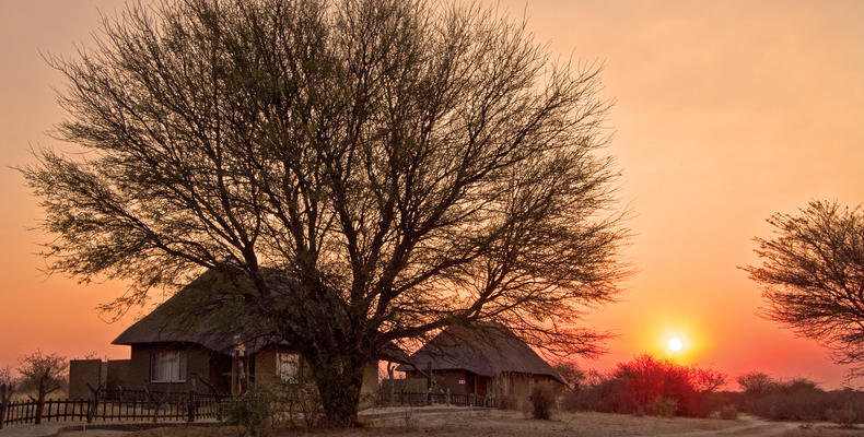 Kalahari sunset at Grassland Safari Lodge