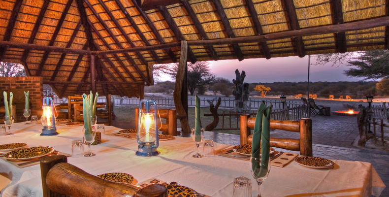 Dining at Grassland Safari Lodge