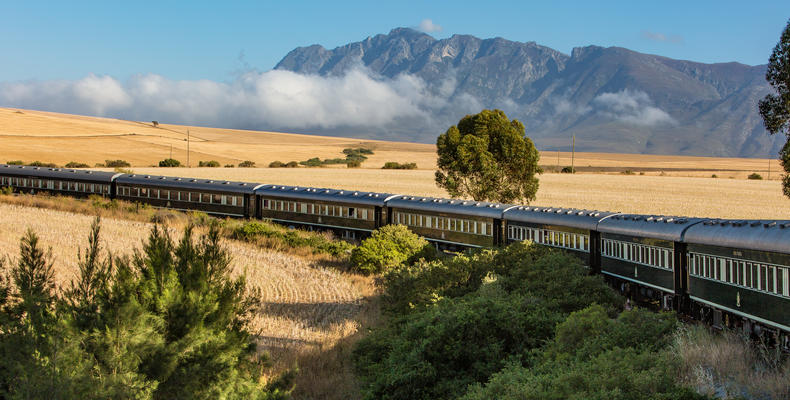 The train making its way to Cape Town on the African Collage journey