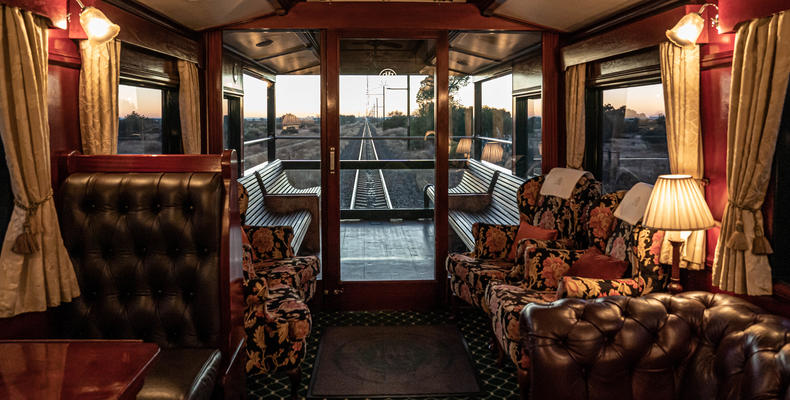Observation car with open-air balcony