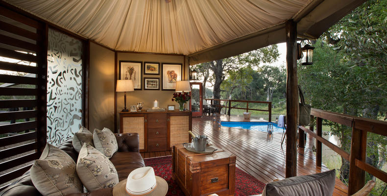 Hamiltons Tented Camp - Suite Lounge Area 2