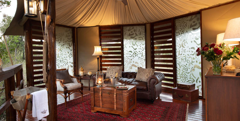 Hamiltons Tented Camp - Suite Lounge Area 3