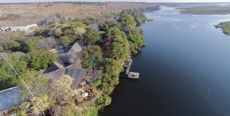 Arial view of Chobe Safari Lodge
