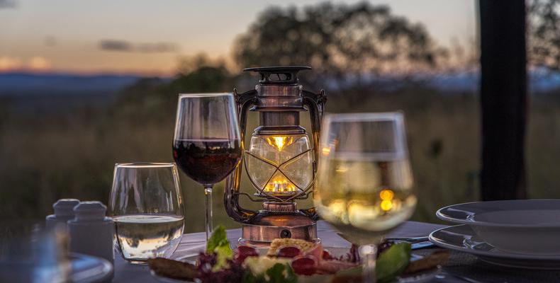 Private sundowner at Aurari Camp