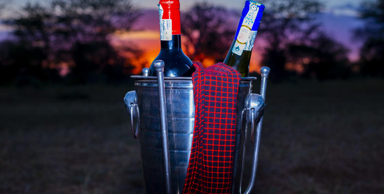 A glass of wine for sun downer