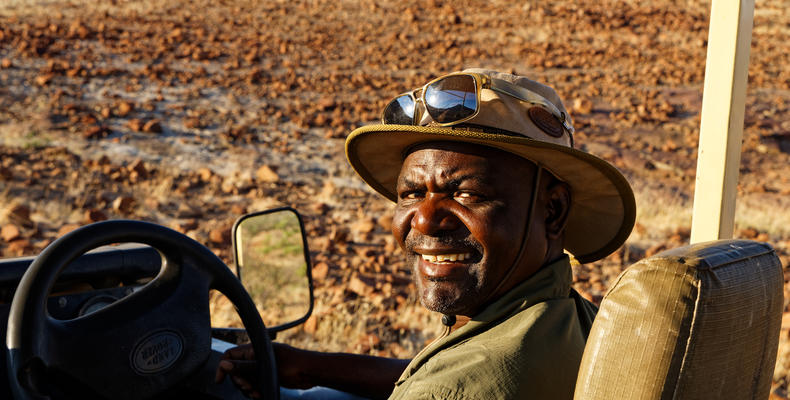 Gelasius taking guests on a Nature Drive