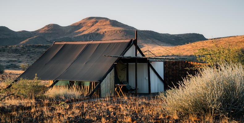 Eco-tent with outdoor bathroom & ourdoor bucket shower