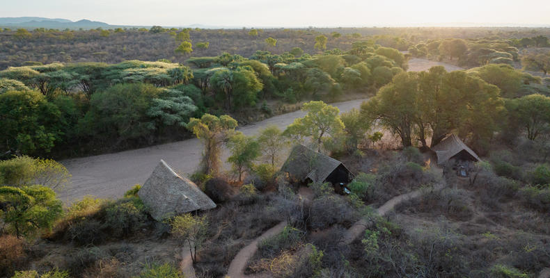 Jongomero Camp Aerial view