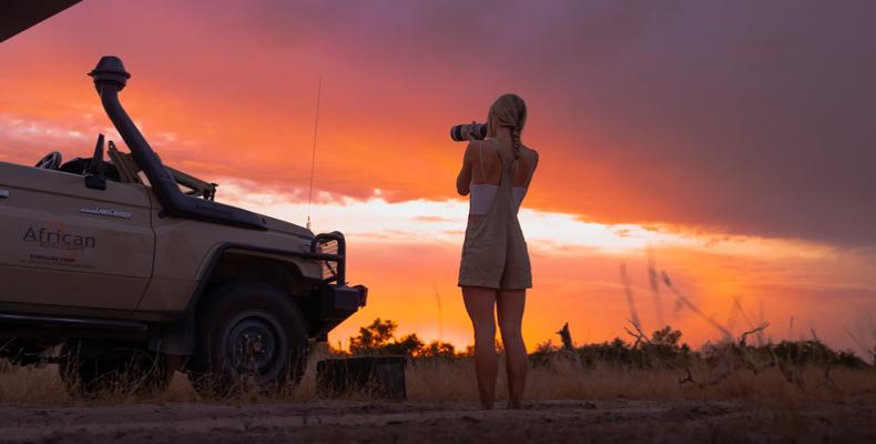 Sunset game drive