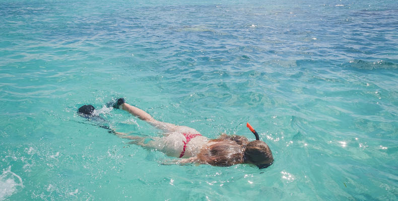 Snorkeling at Coral Lodge