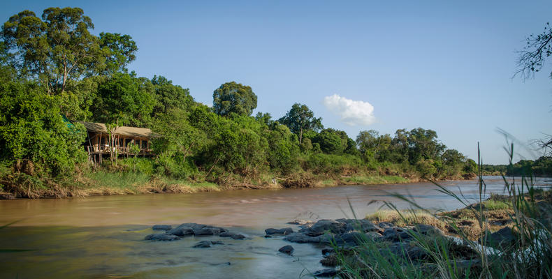 Tent Exterior from across the river