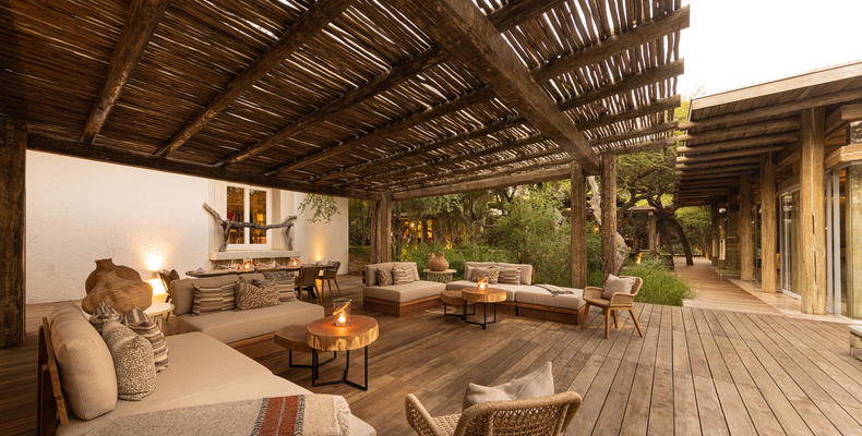 Kapama Karula Lounger area near Fire Pits