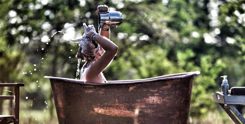 The outdoor bath