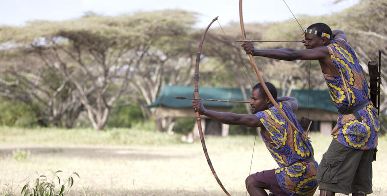 Activities - Archery; Hadzabe showing their skills