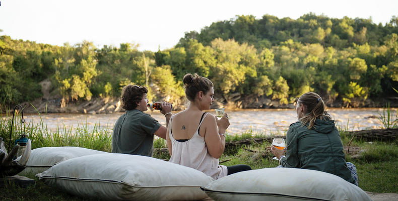 Enjoying the river view