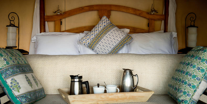 Tent Interior - Morning Coffee