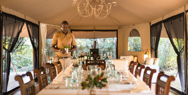 Mess Interior - Dinner setup