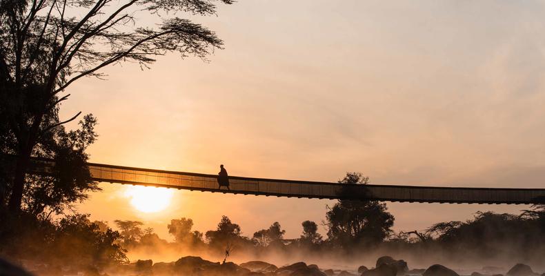 Early morning walk over the bridge